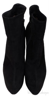 Black Suede Ankle Boots Heels