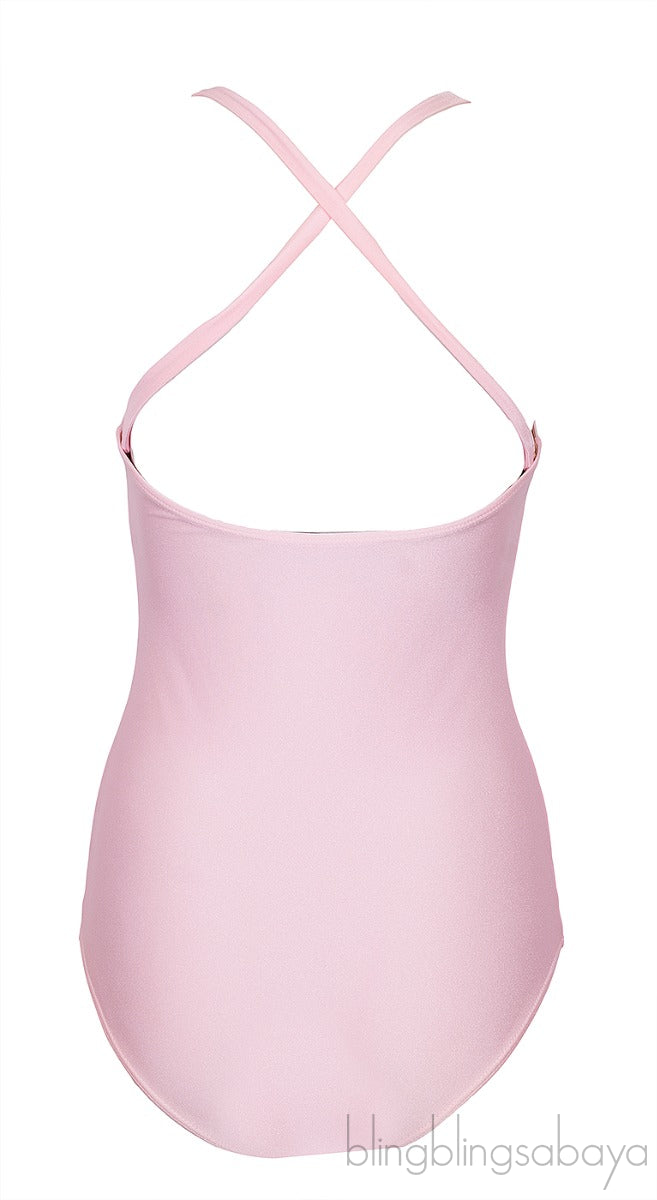 Logo Swimsuit Pink