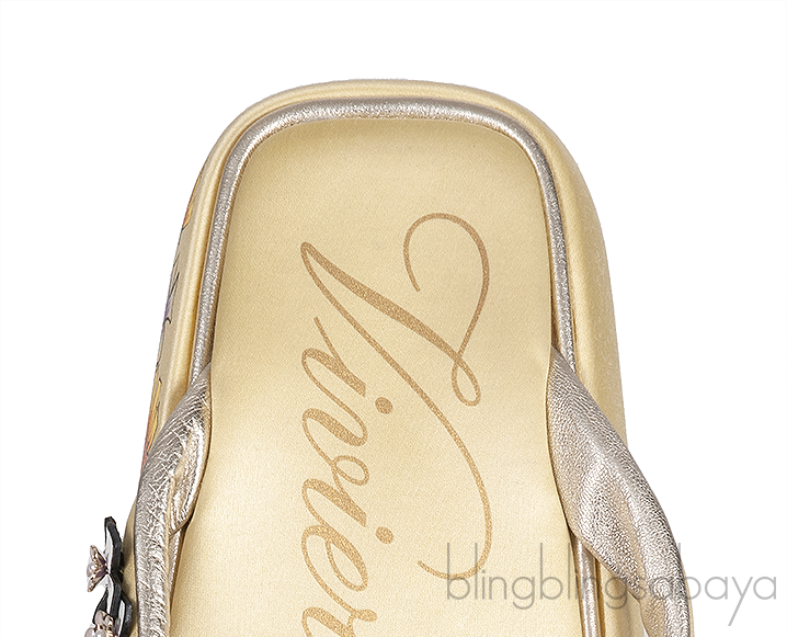Roger Vivier Light Yellow Slide Blossom Platform Mule