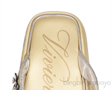 Roger Vivier Light Yellow Slide Blossom Platform Mule