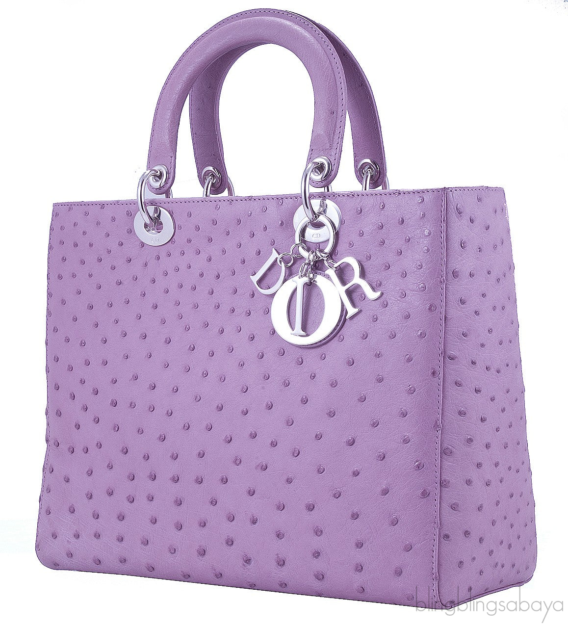 Lady Dior Lilac Ostrich