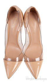 Nude / PVC Pointed Toe Heels