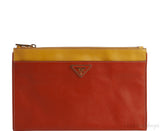 Saffiano Papaya & Mimosa Large Clutch