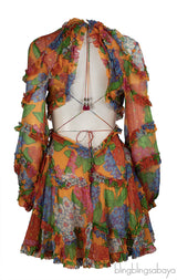 Zimmerman Floral Riders Frill Mini Dress