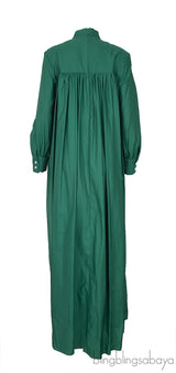 Green Fake Wrap Maxi Dress