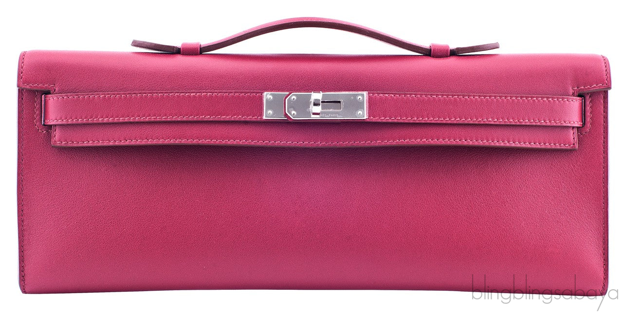 Kelly Cut Red Swift Clutch