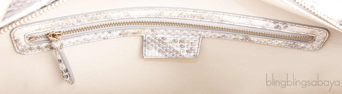 Lady Dior Natural & Gold Python*