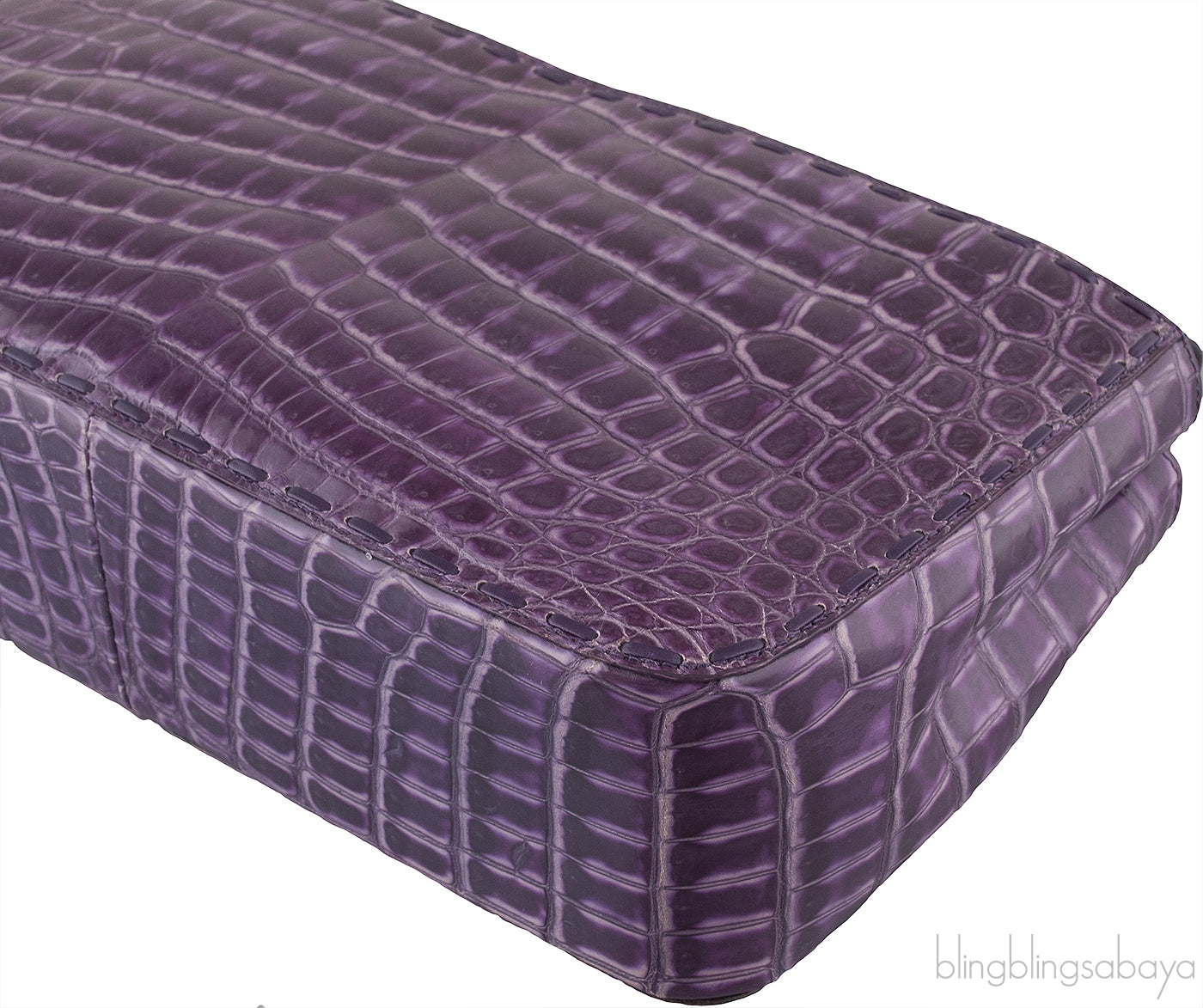 Purple Crocodile Handbag