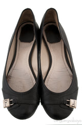 Silver Lock Ballet Flat Shoes