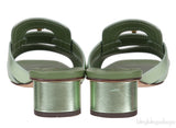 Dior OR Montaigne Metallic Green Heels Slide