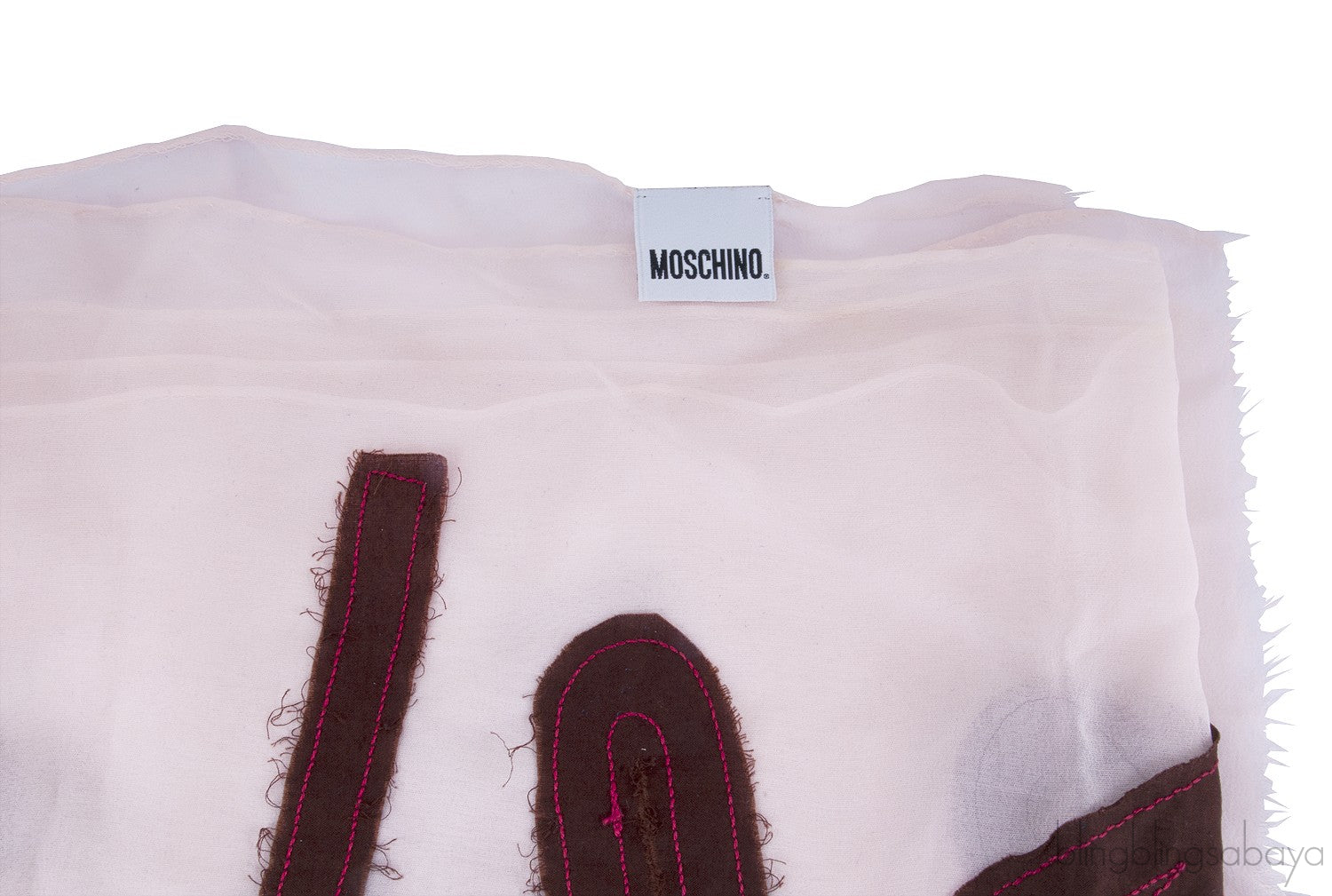 Pink Logo Patches Scarf