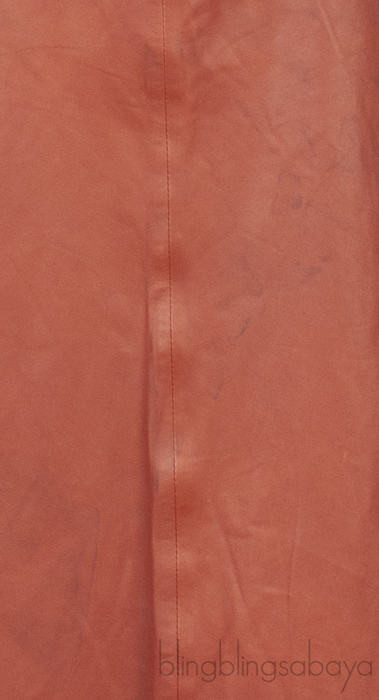 Brown Leather Midi Skirt