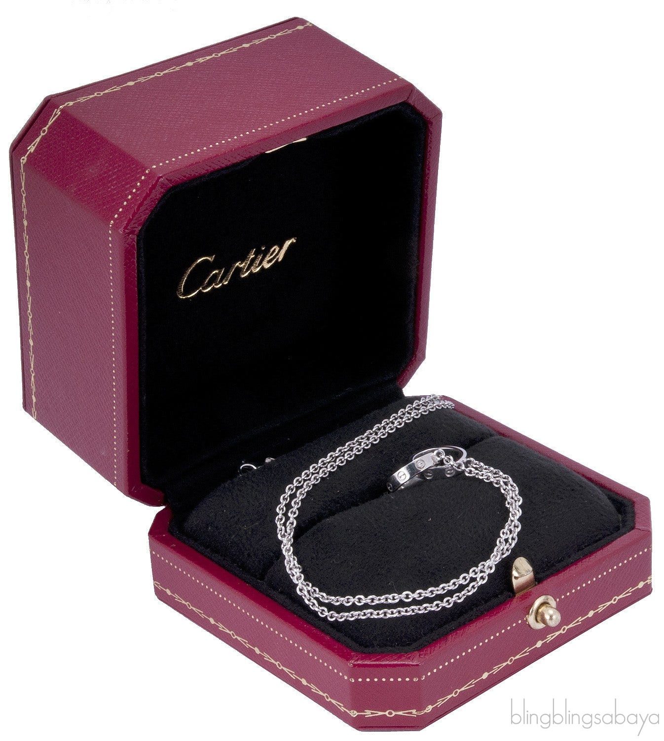 White Gold LOVE Necklace