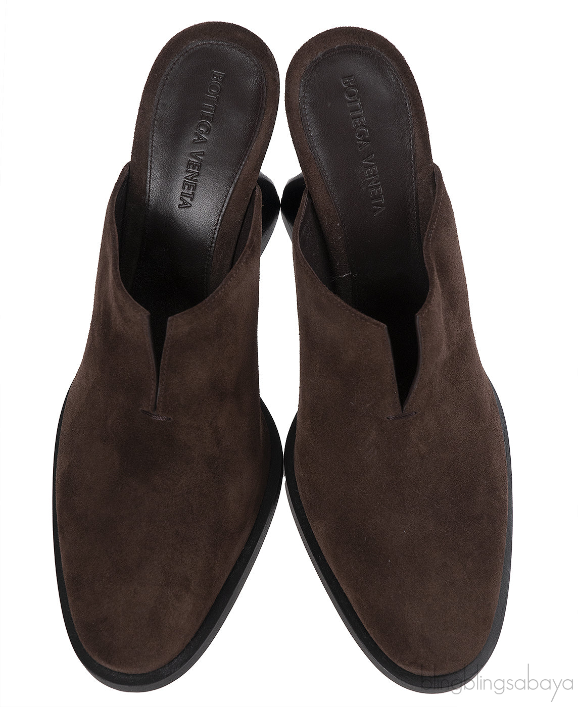 Bottega Veneta Dark Brown Suede Cha-cha Mules