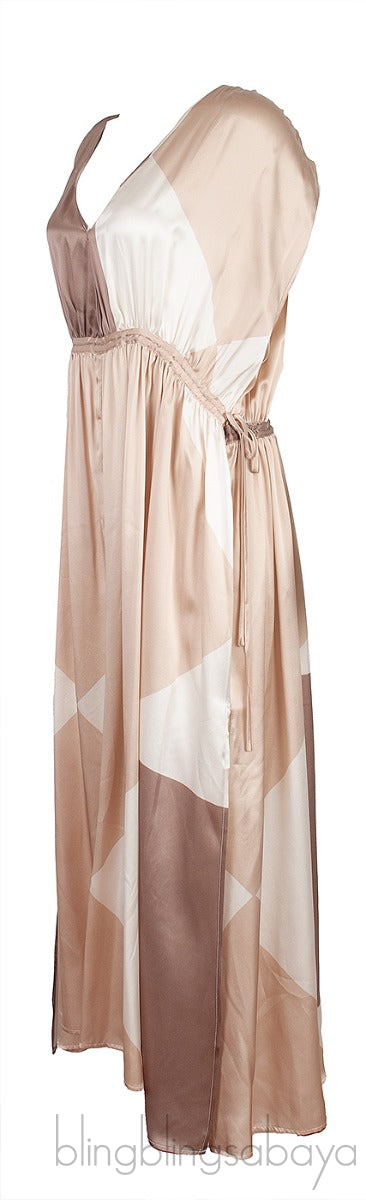 Venezia Open-Back Silk-satin Dress