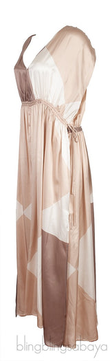 Venezia Open-Back Silk-satin Dress