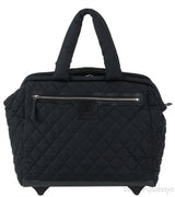 Black Quilted Nylon Cocoon Trolley Rolling Case