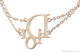 Gold Logo Strass Bracelet*
