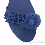 Lilico Appliqué Blue Leather Sandals