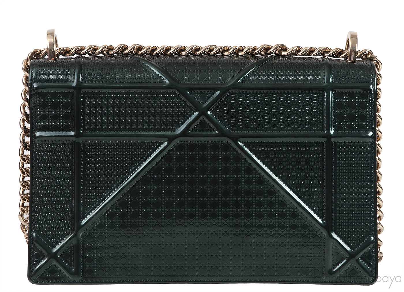 CHRISTIAN DIOR Diorama Emerald Green Flap Shoulder Bag