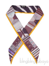 Brown Printed Twilly