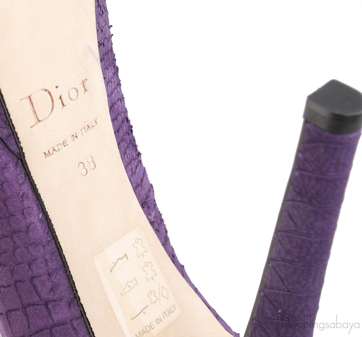 Purple Python Peep Toe Pump