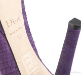 Purple Python Peep Toe Pump