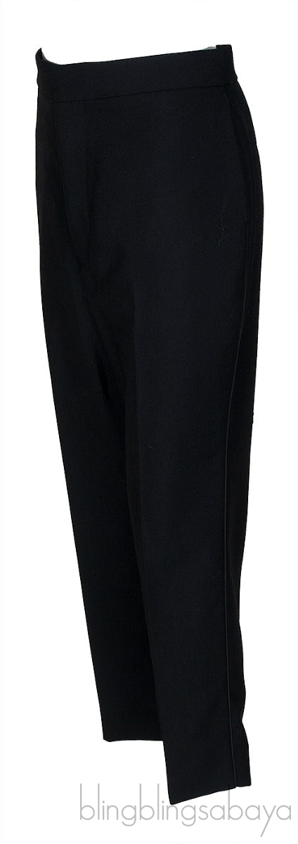 Black Wool Blend Trouser