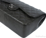 Chanel Charcoal Grey Caviar Jumbo Flap Bag