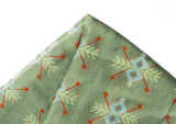 Moss Green Printed w/ Teal Trim Stole