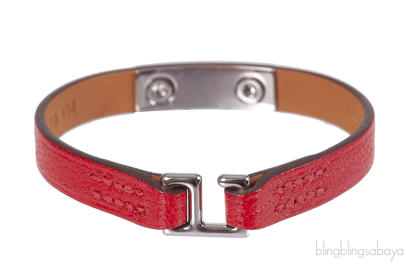 Hermes Rivale Mini Bracelet Chamkila Rouge Coeur PHW