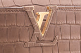 Taupe Capucines Crocodile MM