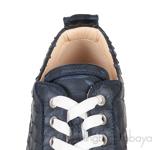 Christian Louboutin Black Python Low-cut Sneakers