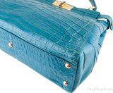 Aqua Blue Crocodile Peek-a-boo