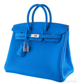 Birkin 25 Togo Bleu Zanzibar*