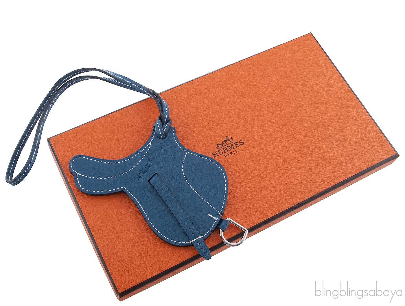 Blue Denim Saddle Charm