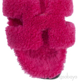 Fuchsia Oran Teddy Bear Sandals