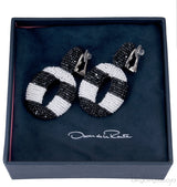 Circle Stripe Beaded Earrings