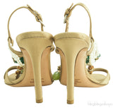 Pearl Embellished T-strap Sandals