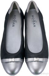 Silver Cap Toe Ballet Flat