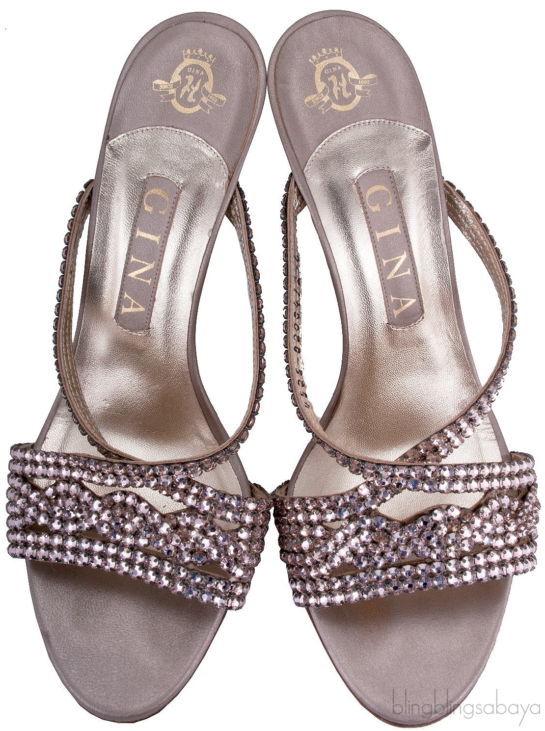 Flesh Crystal Embellished Sandals