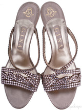 Flesh Crystal Embellished Sandals