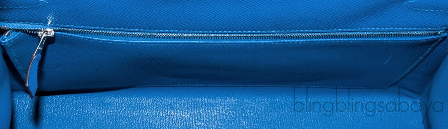 Kelly 35 Blue Mykonos Epsom Sellier