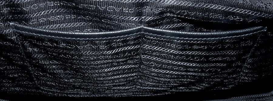 Black Saffiano Double Zip Large Tote