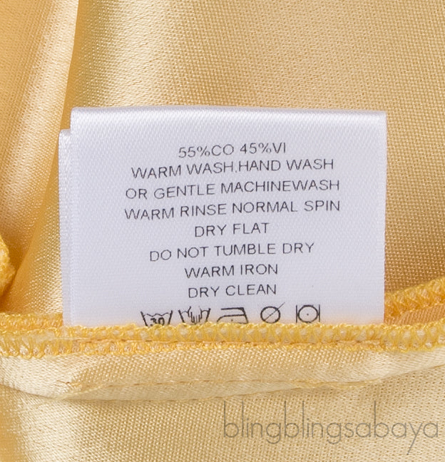 Yellow Cotton Blend Kaftan Dress
