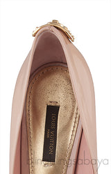 Beige Rose Round Toe Pumps