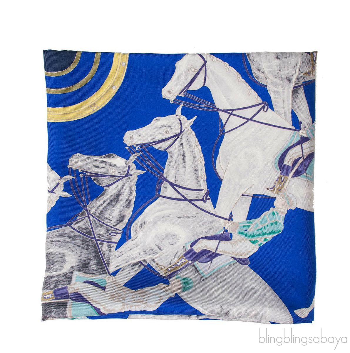 Blue LA RONDE DES JOCKEYS SCARF