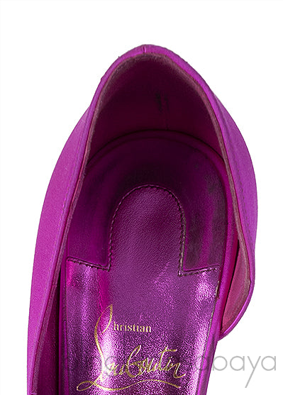 Fuchsia Satin Iriza Heels