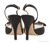 Black PVC Bow Heels