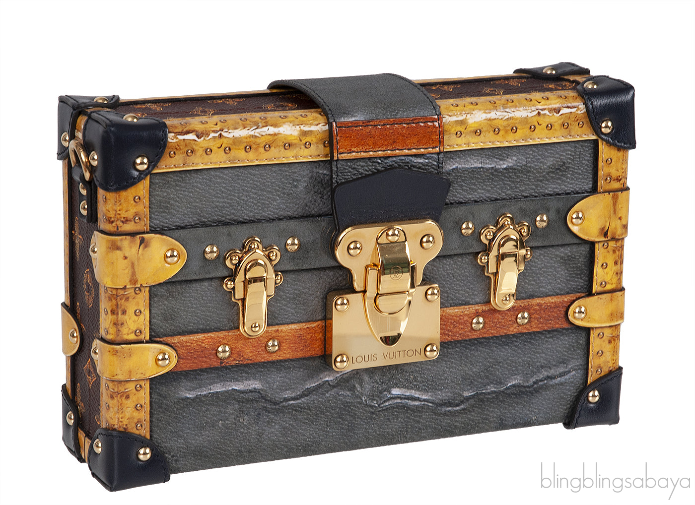 Louis Vuitton Grey Printed Petite Malle GHW